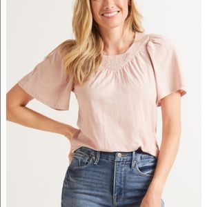 Nation Ltd Acacia flutter sleeve tee. NWOT